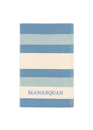 *CUSTOM* Oak Bluffs Surf Throw   50" x 72" USA Classic   Light Blue Thread   Bottom Center
