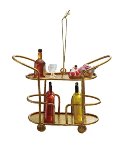 3-1/2"H - 6"H Metal Bar Cart Ornament III