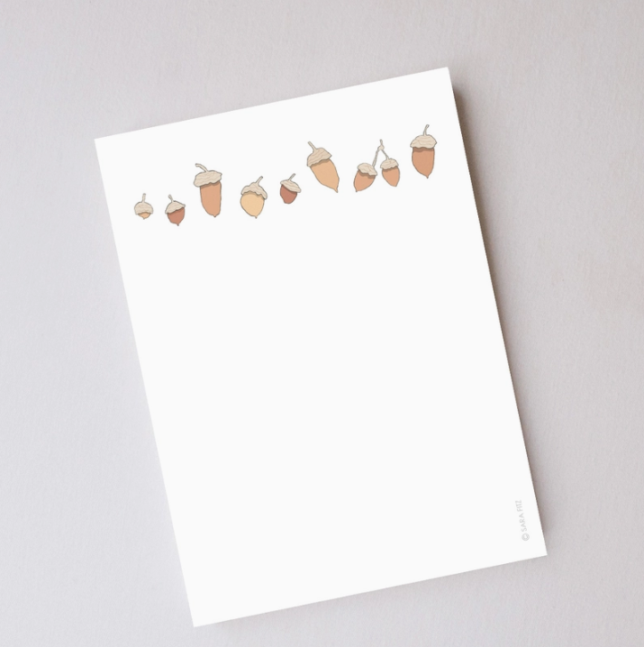 Acorns Notepad – The Spotted Whale