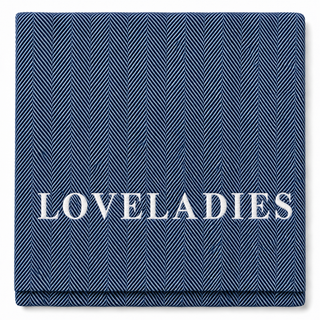 *CUSTOM* Edgartown Throw   Ocean   White Thread
