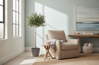 31 Inch Olive Tree w/Gray Wash Pot
