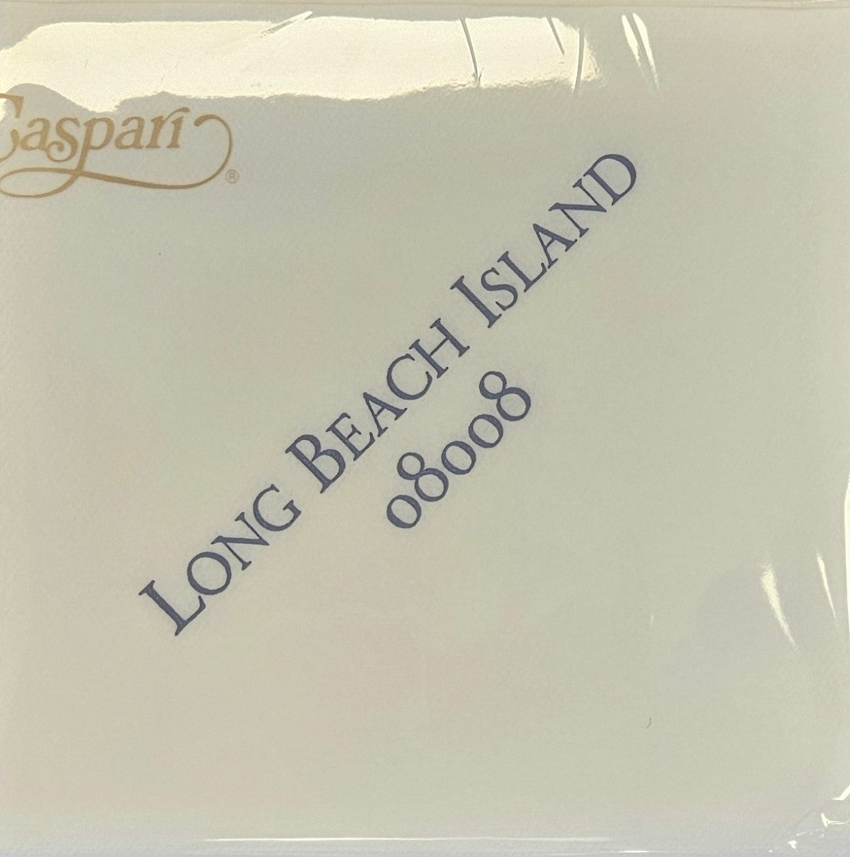 *CUSTOM* Airlaid Paper Linen White - 08008 Long Beach Island - Cocktail Napkin