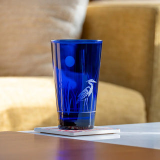 Heron 17oz Cobalt Blue Pint Glass | Set of 4
