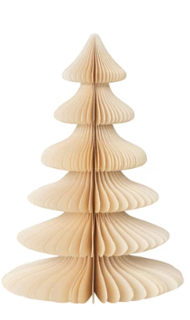 6" Round x 9"H Paper Honeycomb Tree - White