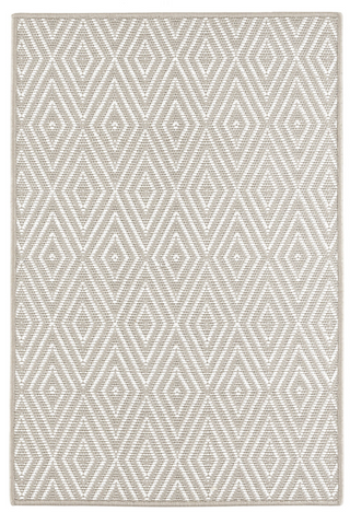 Diamond Platinum/White Machine Washable Rug
