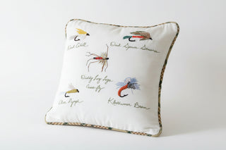 Fishing Flies Pillow 16" x 16"
