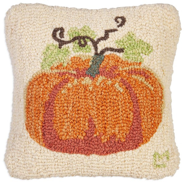 Perfect Pumpkin 14x14 Hooked Pillow
