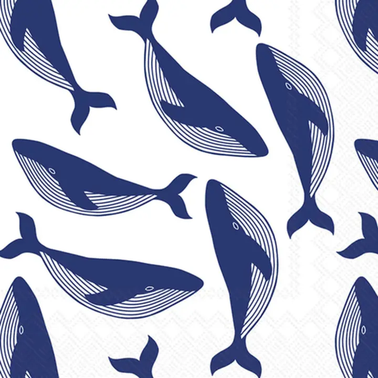 Paper Lunch Napkins Set/20 Whales