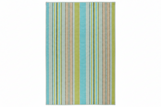 Aquinnah Ticking Multi Machine Washable Rug   2' x 3' ***
