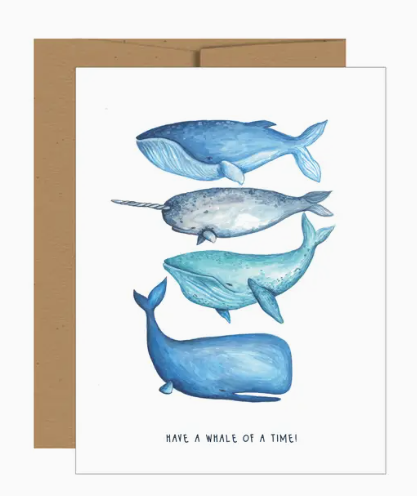 Whales Birthday Greeting Card