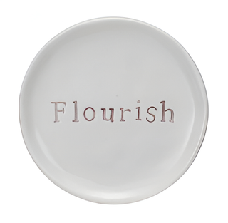 Stoneware Dish w/ Debossed Word IV
