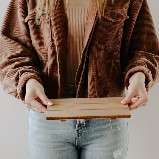 Natural Rectangular Wood Tray - Home Decor & Gifts