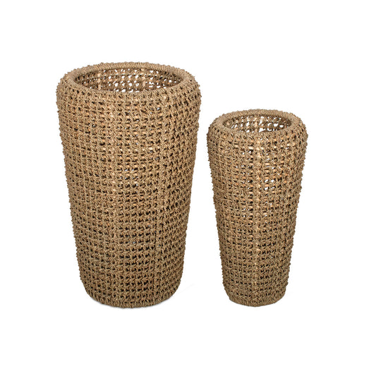 Seagrass Tall Round Basket Small