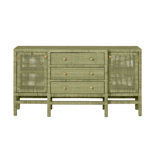 Isla Deep Drawer Buffet   Sage Peeled Rattan
