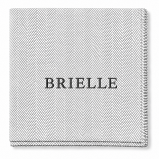 *CUSTOM* Edgartown Throw   Pewter   Dark Grey Thread
