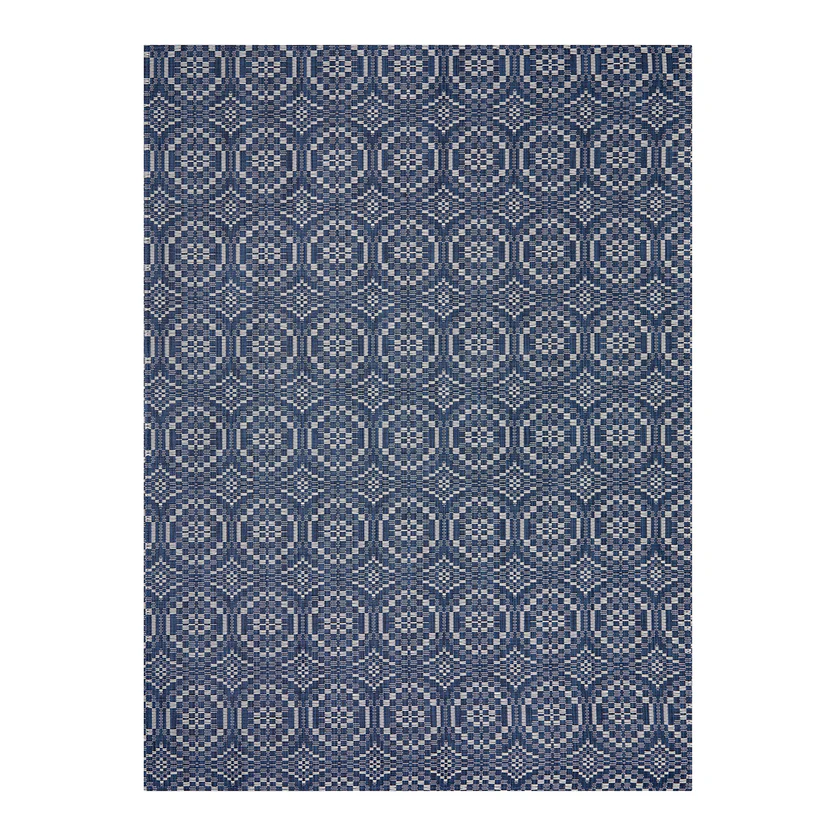 Overshot Rug - Denim