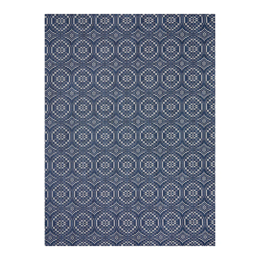 Overshot Rug - Denim