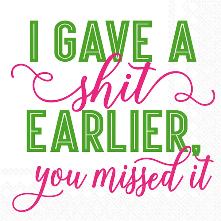 Paper Cocktail Napkins Pack of 20 Earlier