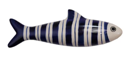 Hand-Painted Stoneware Fish Wall Décor I