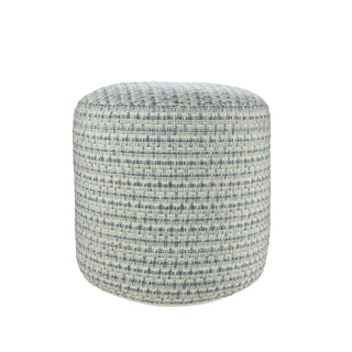 Interwoven Cylinder Multi Color Indoor Outdoor Pouf
