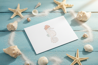 Seahorse Sleeved Note Card
