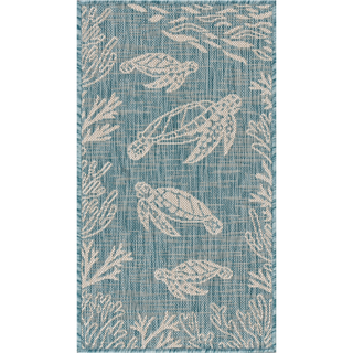 Nautical Animal Indoor/Outdoor Area Rug   3' x 5'
