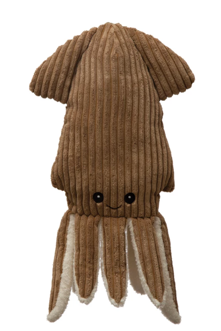 Plush Corduroy Squid, Brown