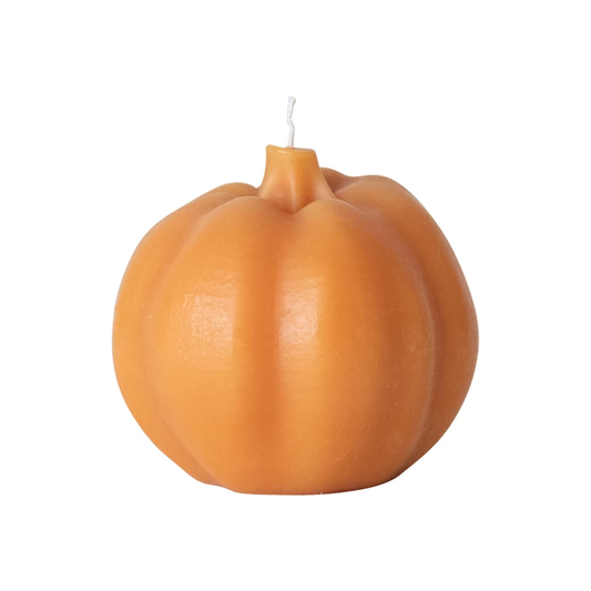 Unscented Pumpkin Shaped Candle, Orange Color