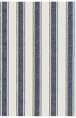 Blue Awning Stripe Woven Cotton Rug 2' x 3'
