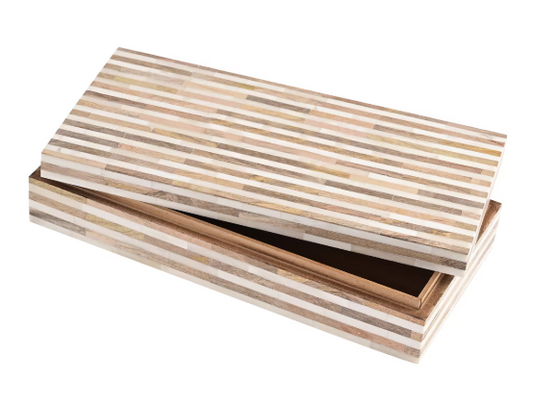 Wood and Bone Decorative Box - Large