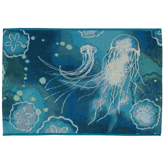Jelly Fish Indoor/Outdoor Mat Bloom 24"x34.5"