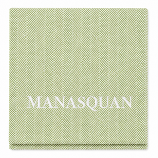 *CUSTOM* Edgartown Throw   Ivy   White Thread

