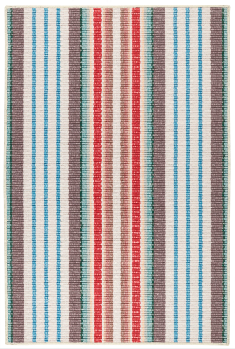 Ranch Stripe Multi Machine Washable Rug 2x3