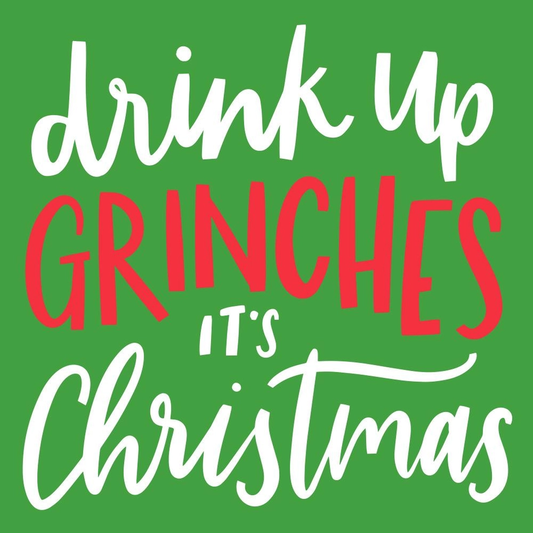 Funny Christmas Napkins | Drink Up Grinches - 20ct