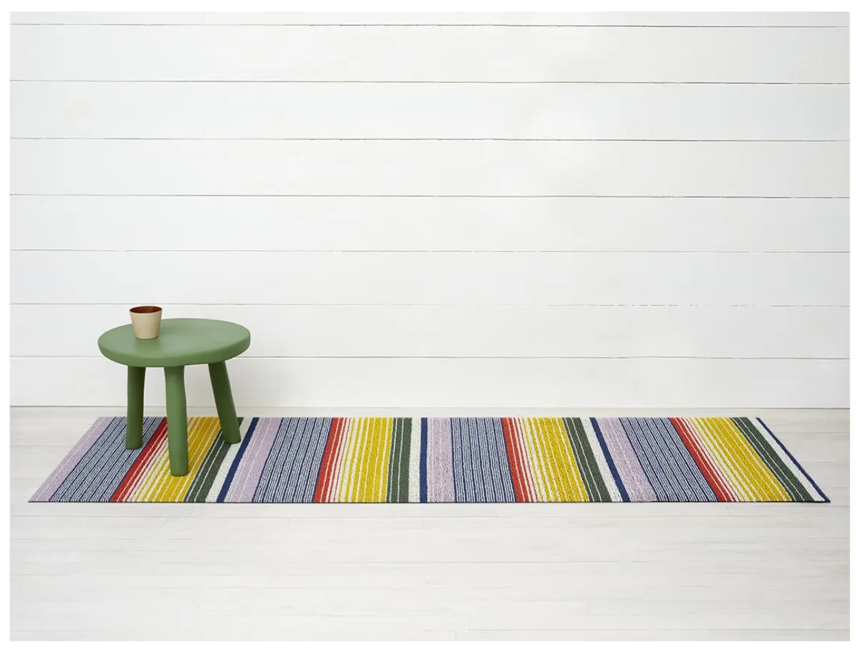 Pop Stripe Shag Mat - Multi