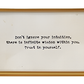 Metal & Glass Frame w/ Easel & Saying, Gold Finish I