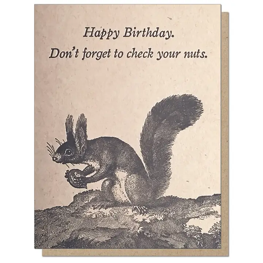 Squirrel Check Greeting Card