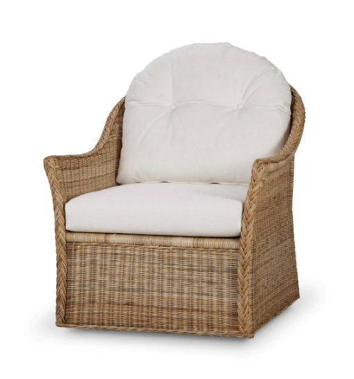 Nantucket Rattan Swivel Chair Natural (RNAT)