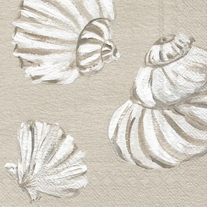 Paper Cocktail Napkins 20ct Beach Treasures Shells