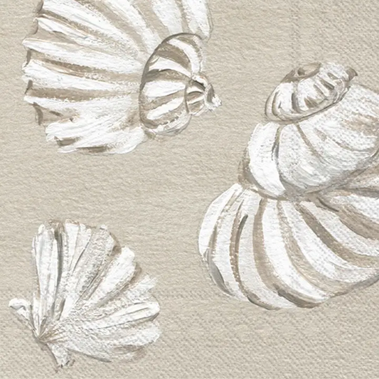 Paper Cocktail Napkins 20ct Beach Treasures Shells