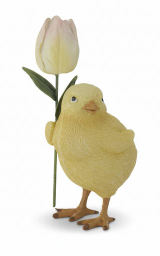 4.5 Inch Resin Chick w/Flower I
