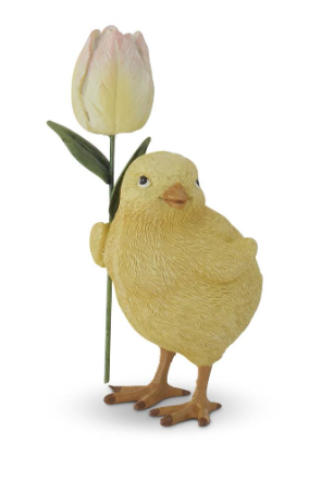 4.5 Inch Resin Chick w/Flower I