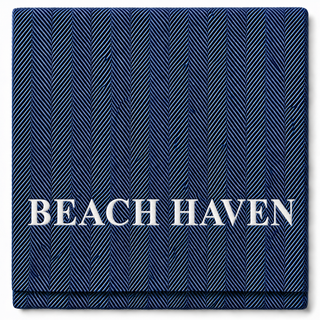 *CUSTOM* Edgartown Throw   Ocean   White Thread
