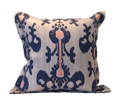 Retro Ikat Indigo 20x20