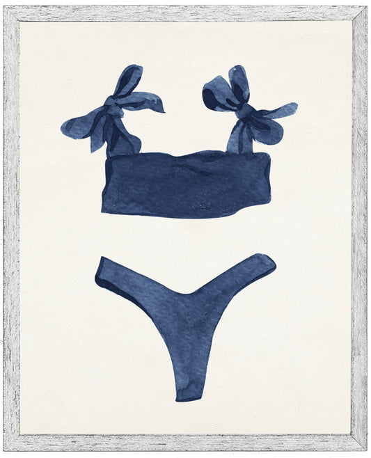 Watercolor Navy Bikini