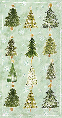 CHRISTMAS TREE PATTERN GUEST TOWEL