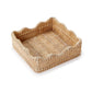 Scalloped Edge Basket Weave Pattern Napkin Holder