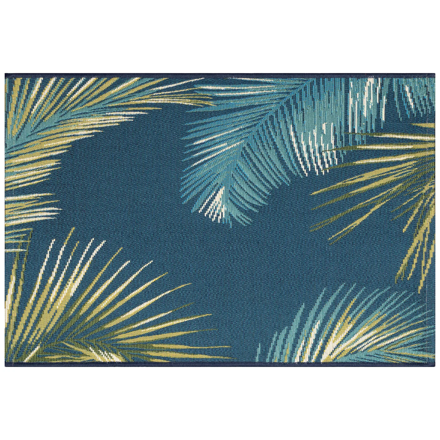 Palm Border Navy 24x34.5