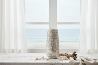 Embossed Stoneware Vase
