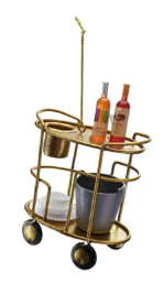 3-1/2"H - 6"H Metal Bar Cart Ornament IV
